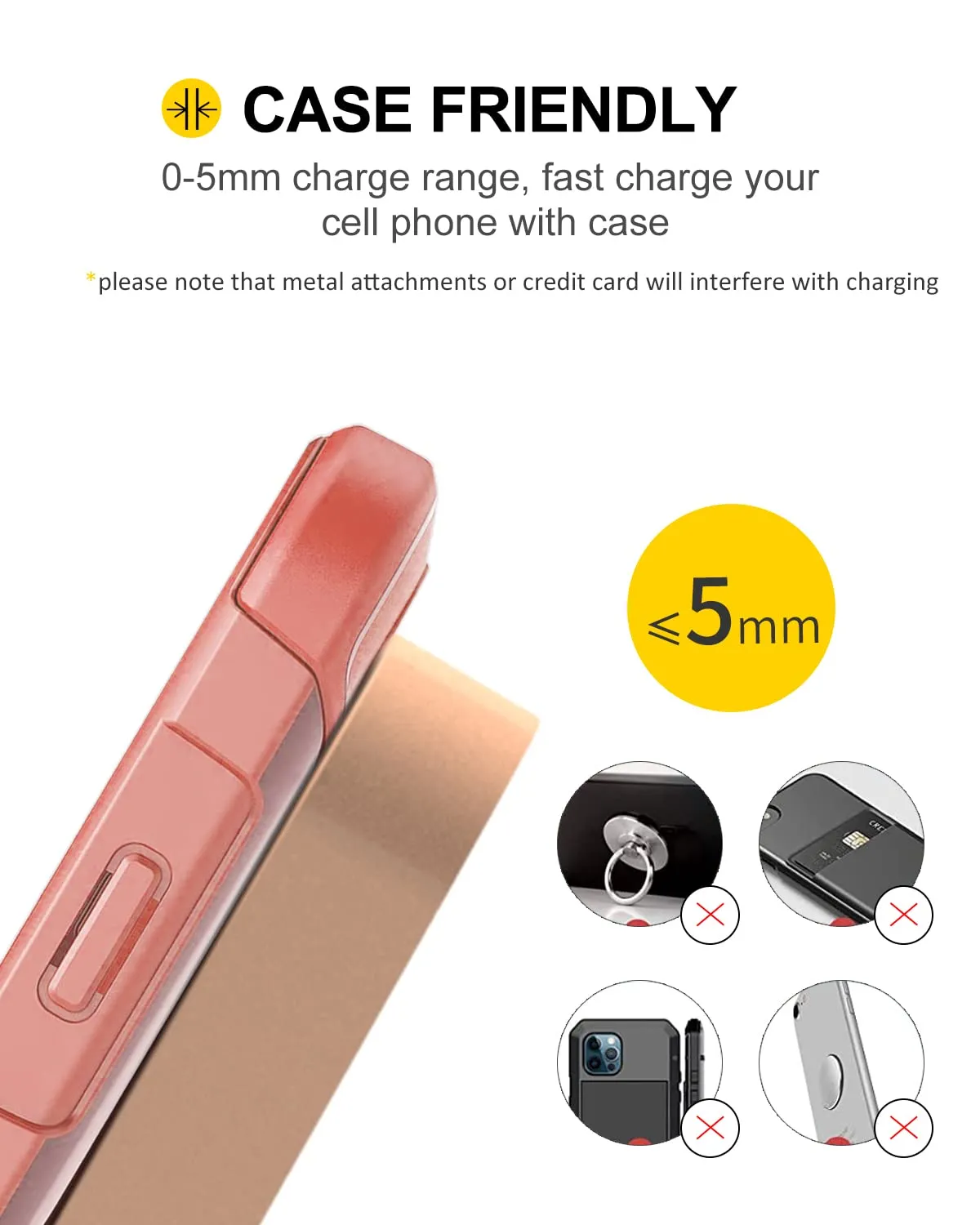10W Wireless Charger Stand for iPhone & Samsung