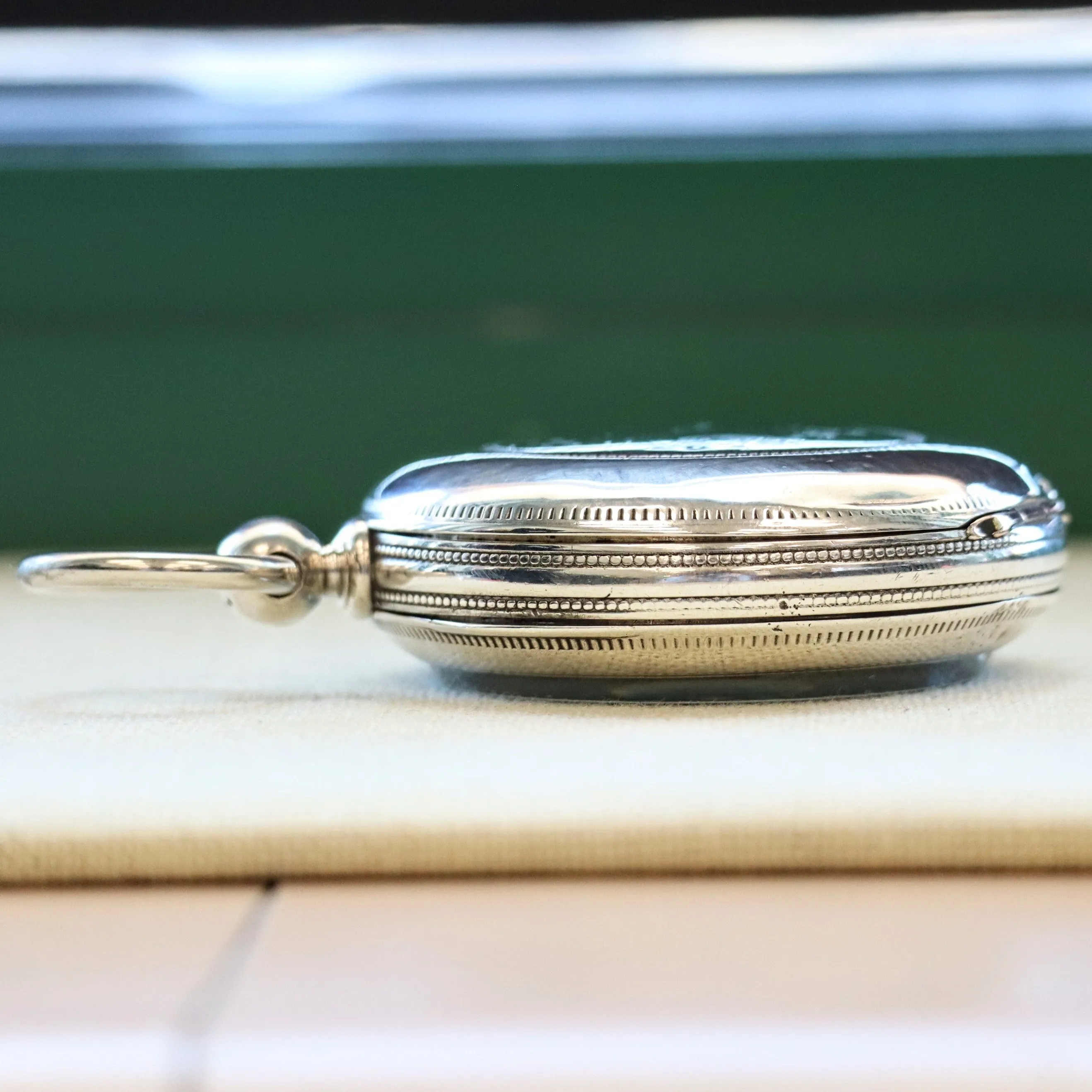 1884 ELGIN Pocket Watch Openface 18s Grade 7 Key Wind 7 Jewels Coin Silver Case