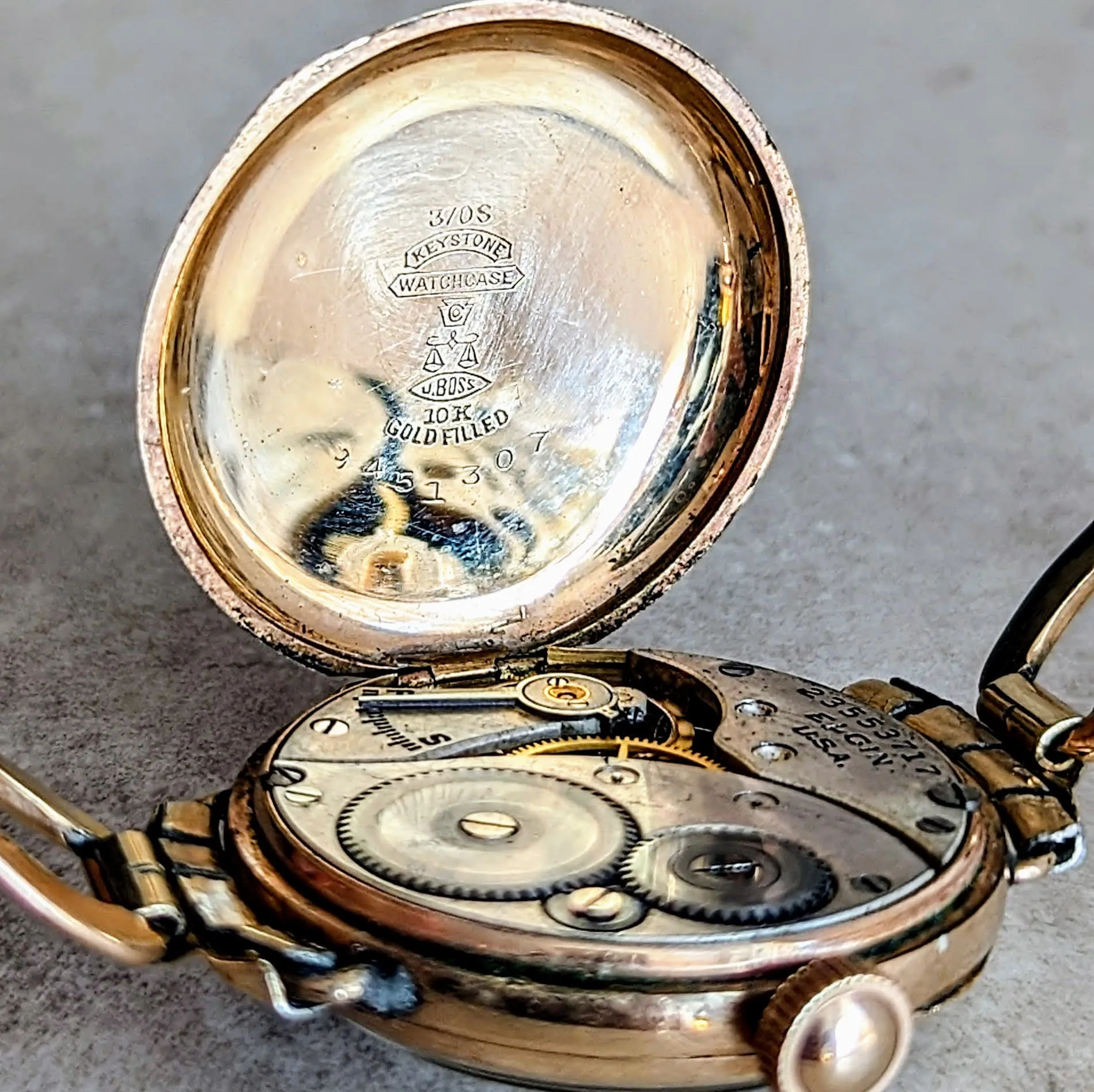 1921 ELGIN Trench Watch 7 Jewels Grade 462 Vintage Wristwatch