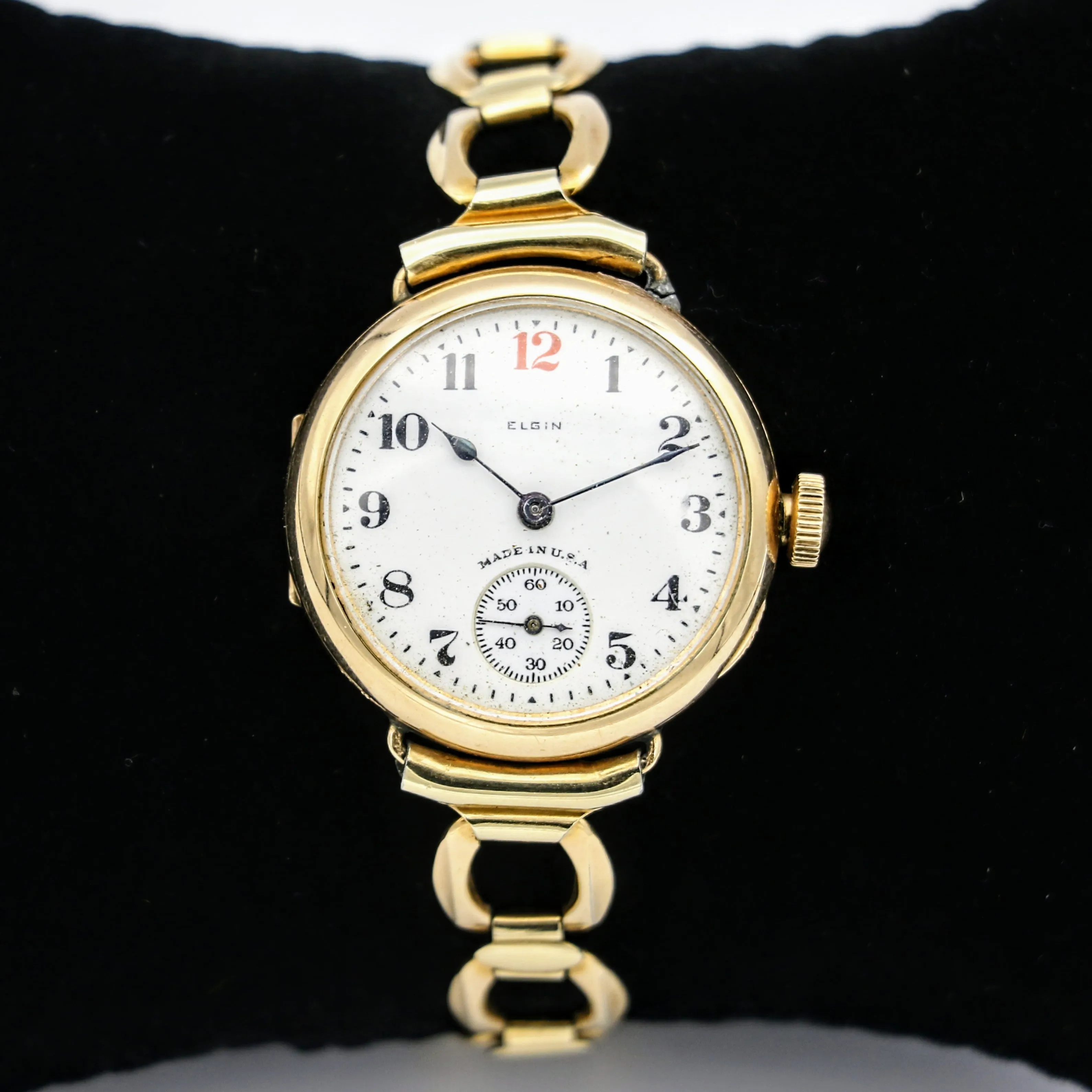 1921 ELGIN Trench Watch 7 Jewels Grade 462 Vintage Wristwatch
