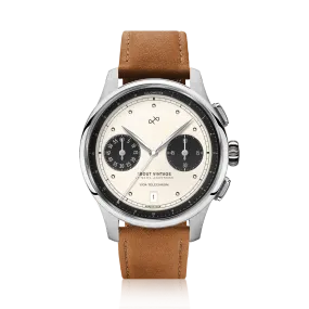 1934 Telechron, Steel / Off White & Black