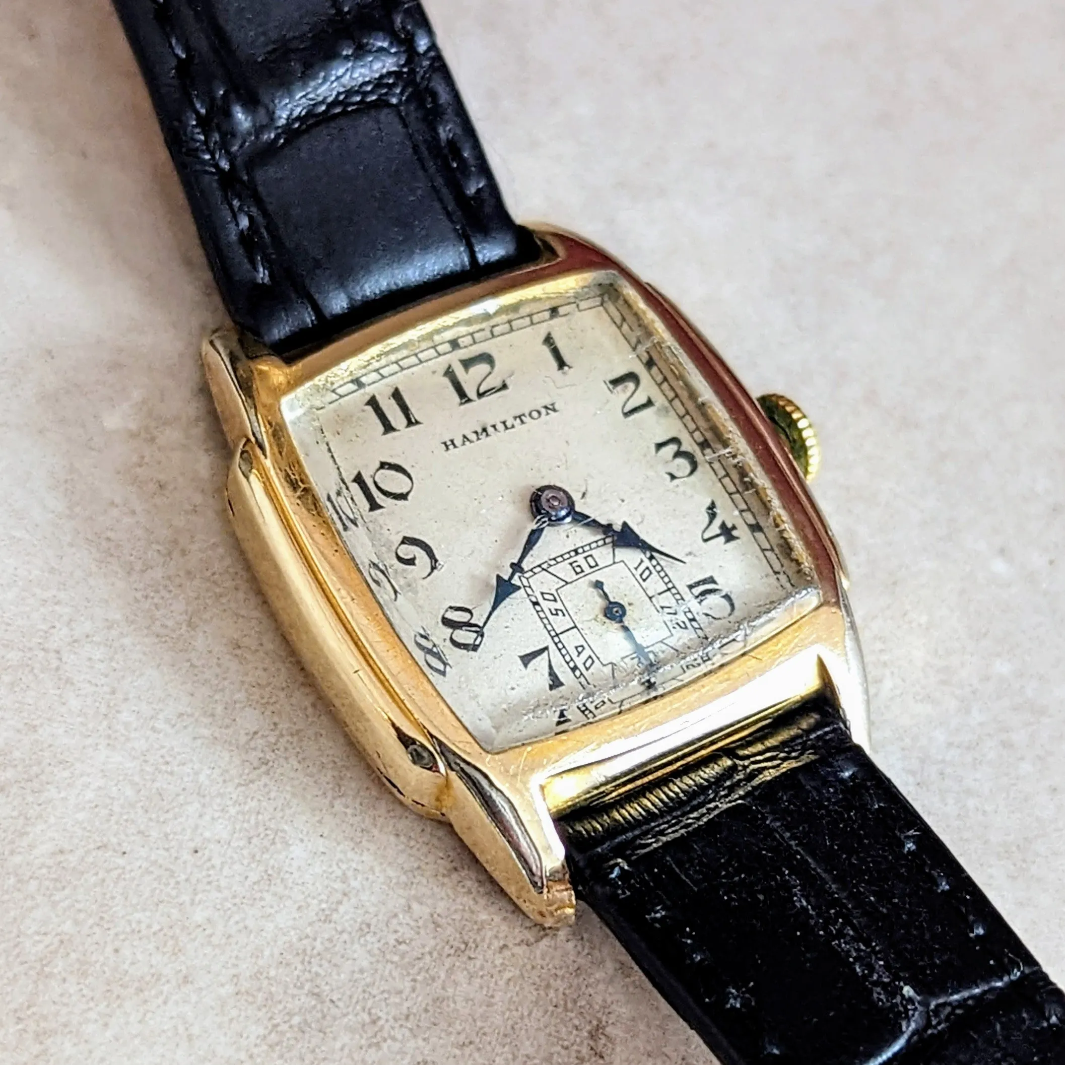1935 HAMILTON Scott Watch Grade 987-F Vintage Wristwatch