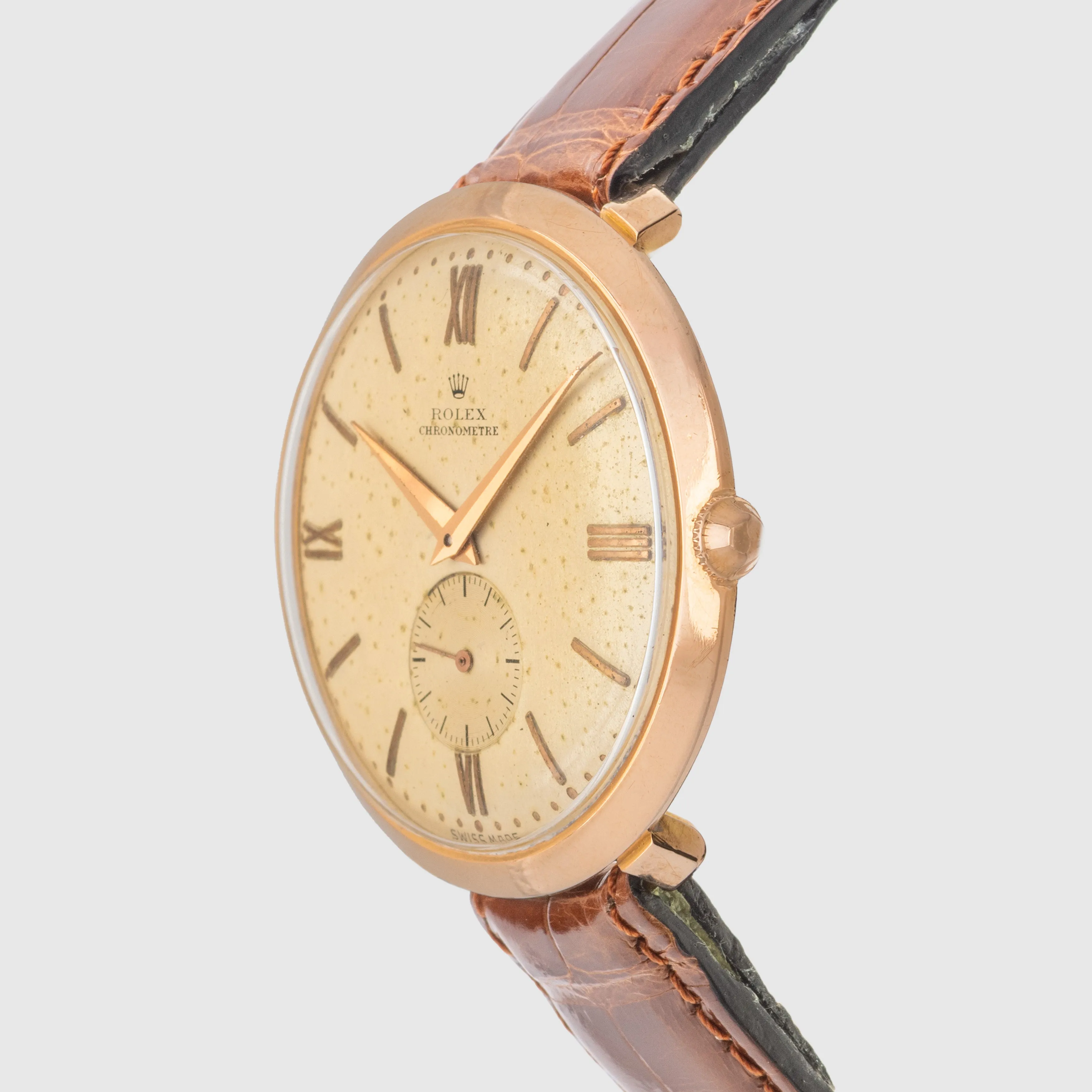 1944 Rolex Oversized Chronometre Pink Gold Ref. 4119