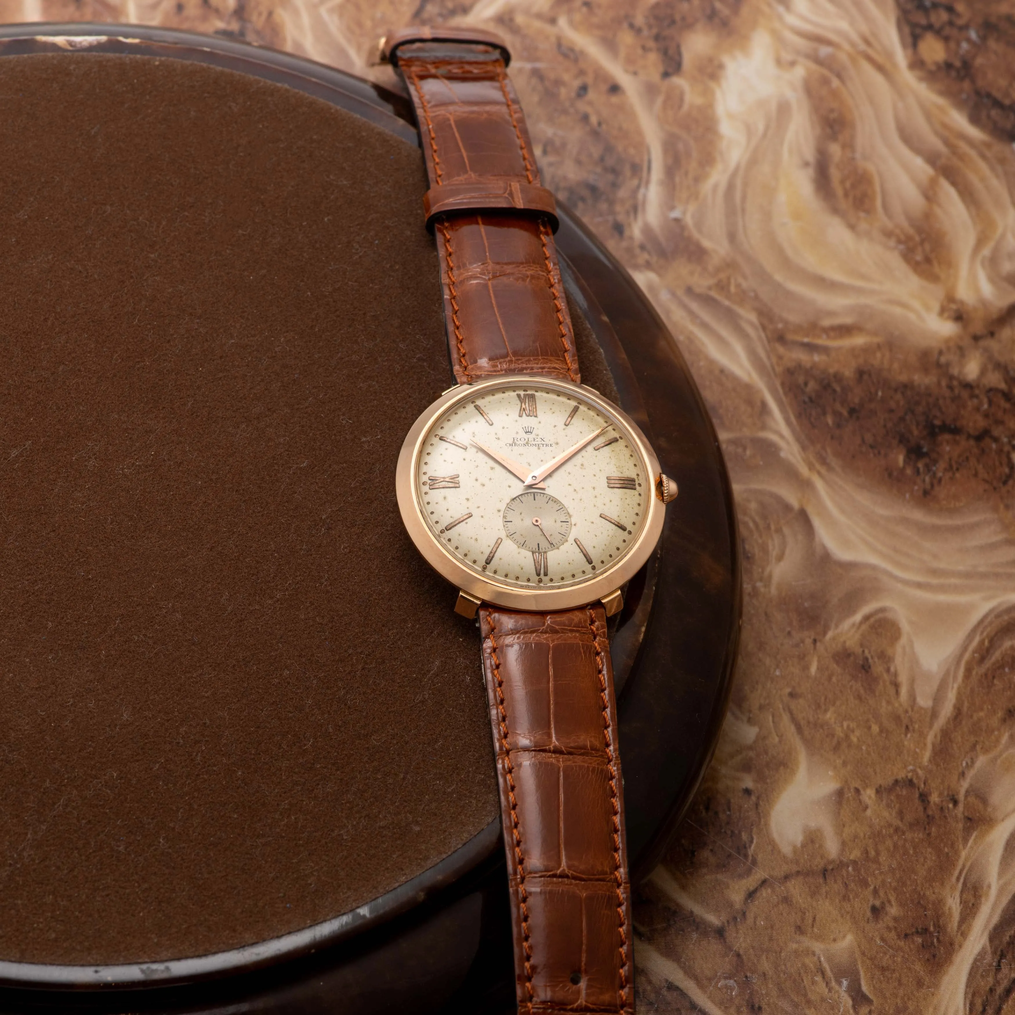 1944 Rolex Oversized Chronometre Pink Gold Ref. 4119