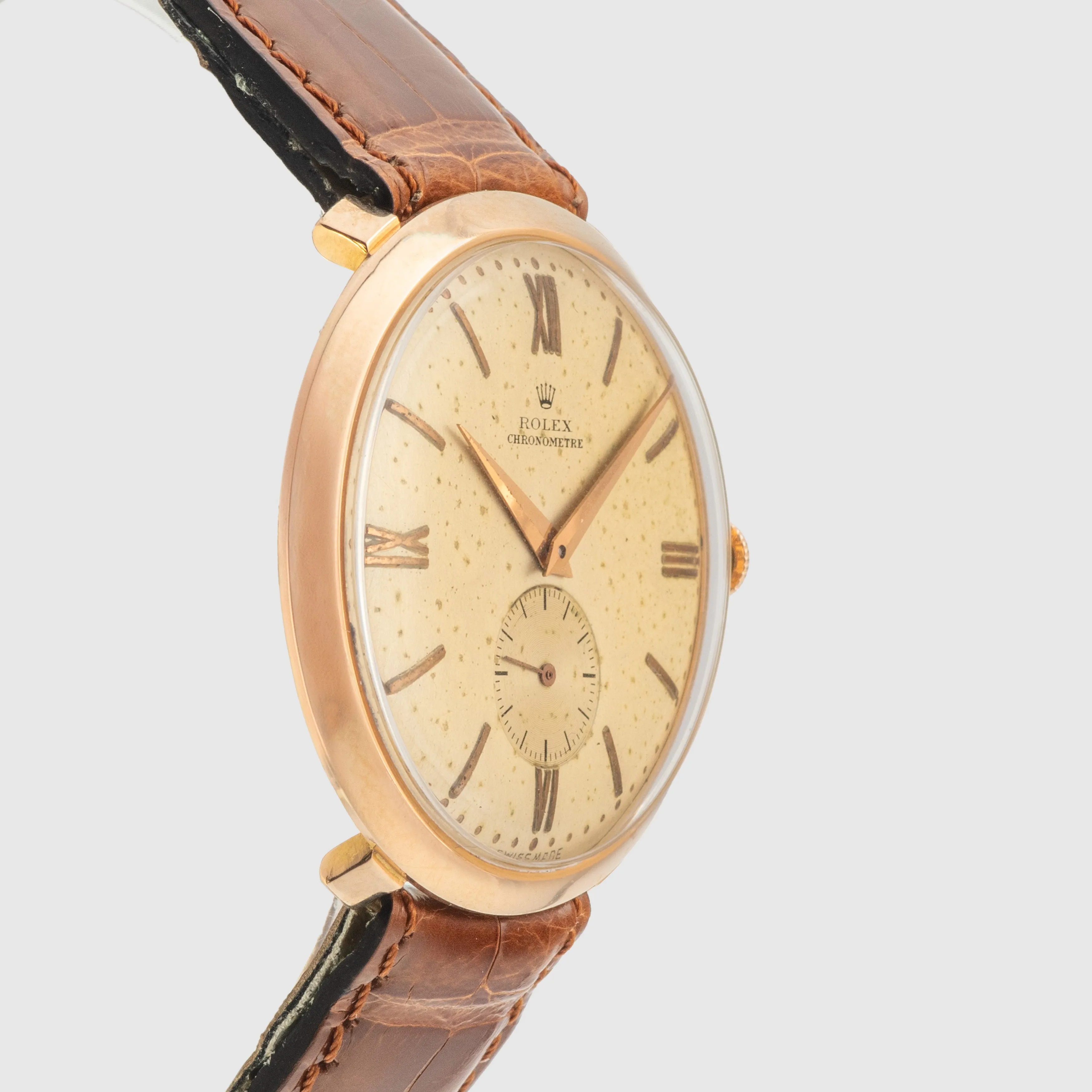 1944 Rolex Oversized Chronometre Pink Gold Ref. 4119