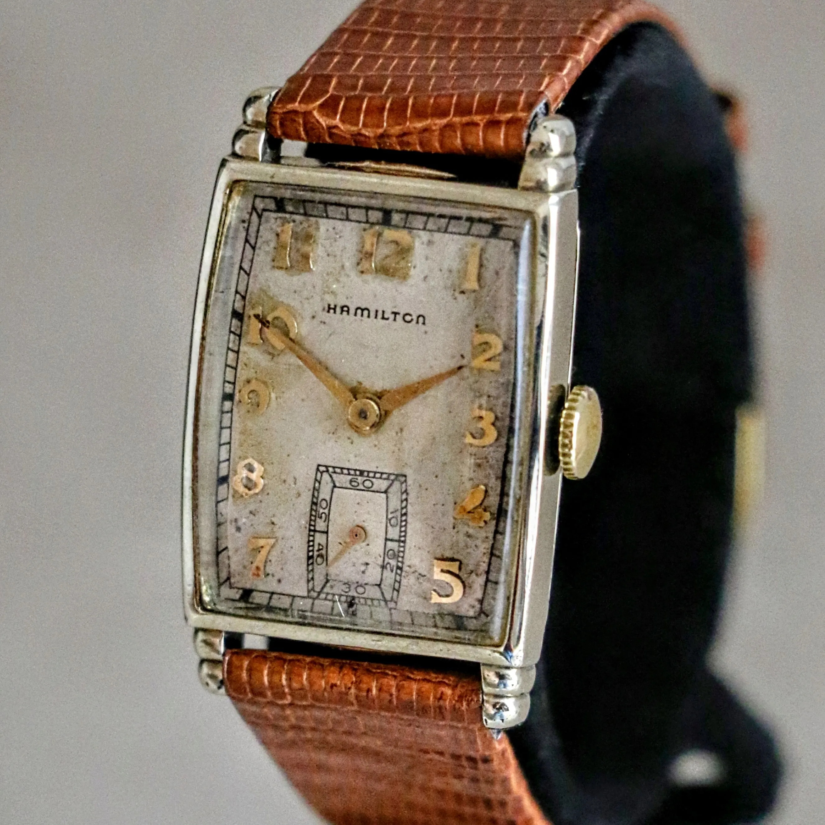 1946 HAMILTON Myron Wristwatch 10K Yellow G.F. Wristwatch U.S.A. Grade 980 Watch
