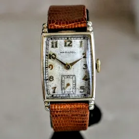 1946 HAMILTON Myron Wristwatch 10K Yellow G.F. Wristwatch U.S.A. Grade 980 Watch