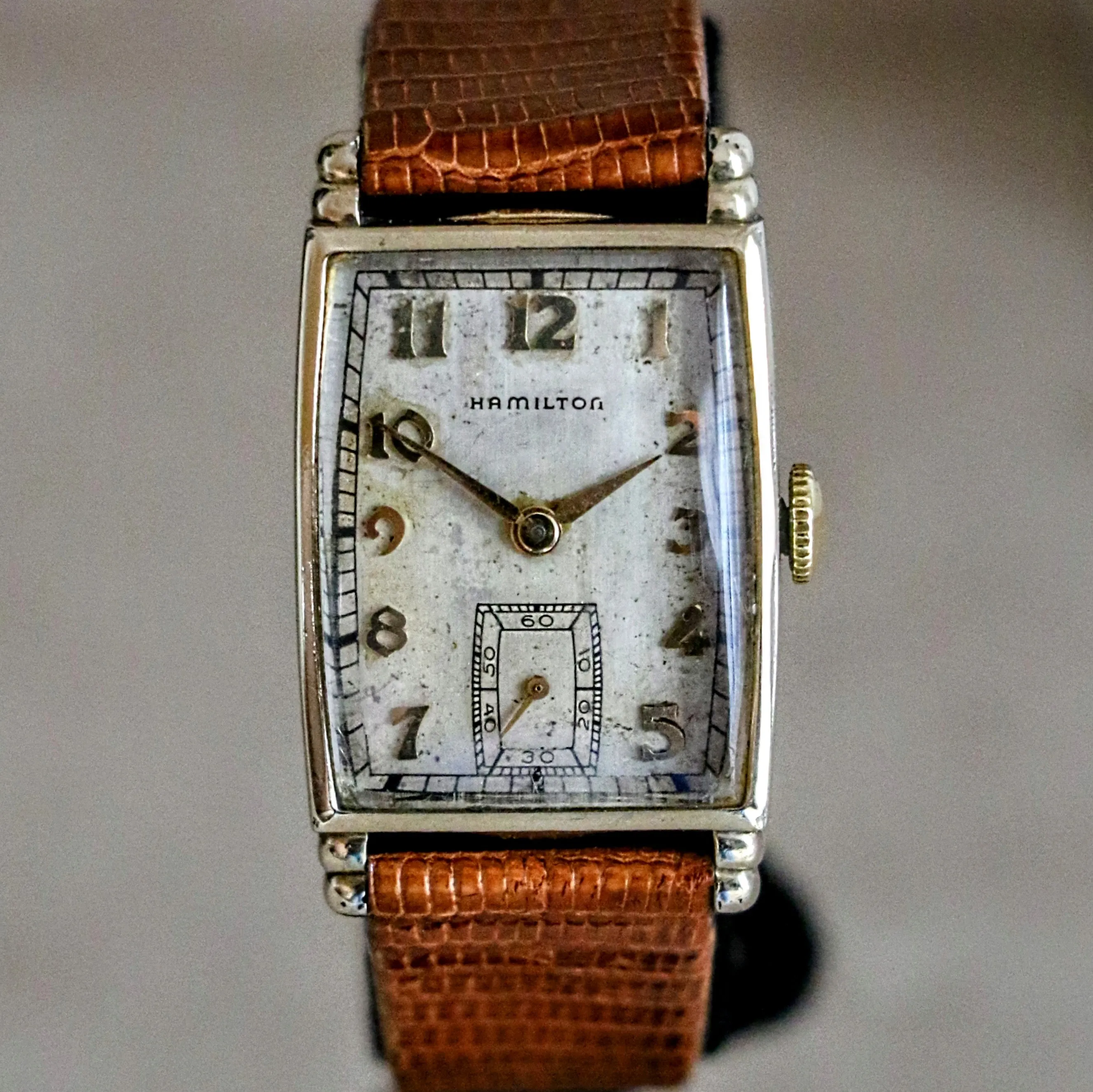 1946 HAMILTON Myron Wristwatch 10K Yellow G.F. Wristwatch U.S.A. Grade 980 Watch