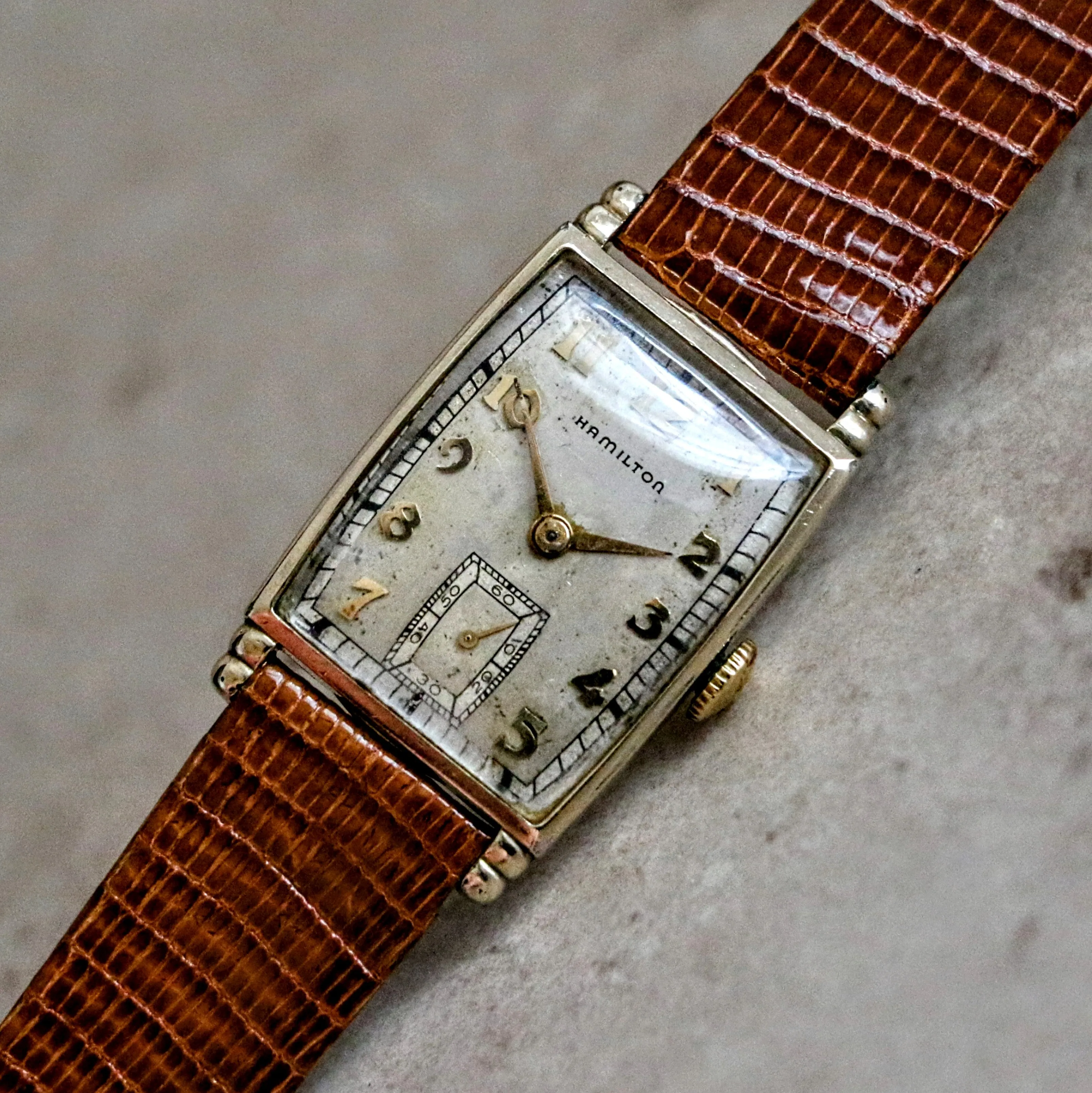 1946 HAMILTON Myron Wristwatch 10K Yellow G.F. Wristwatch U.S.A. Grade 980 Watch