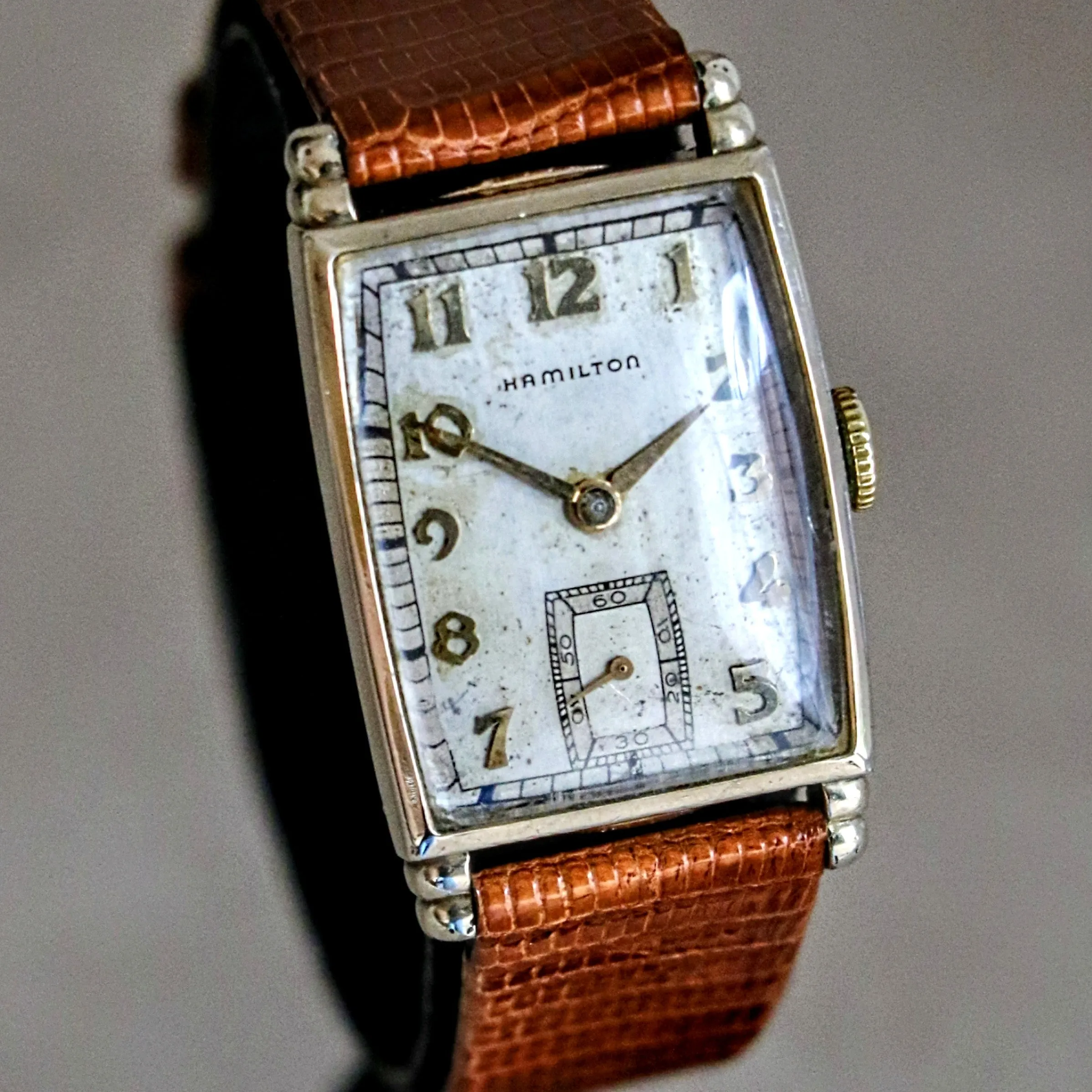 1946 HAMILTON Myron Wristwatch 10K Yellow G.F. Wristwatch U.S.A. Grade 980 Watch