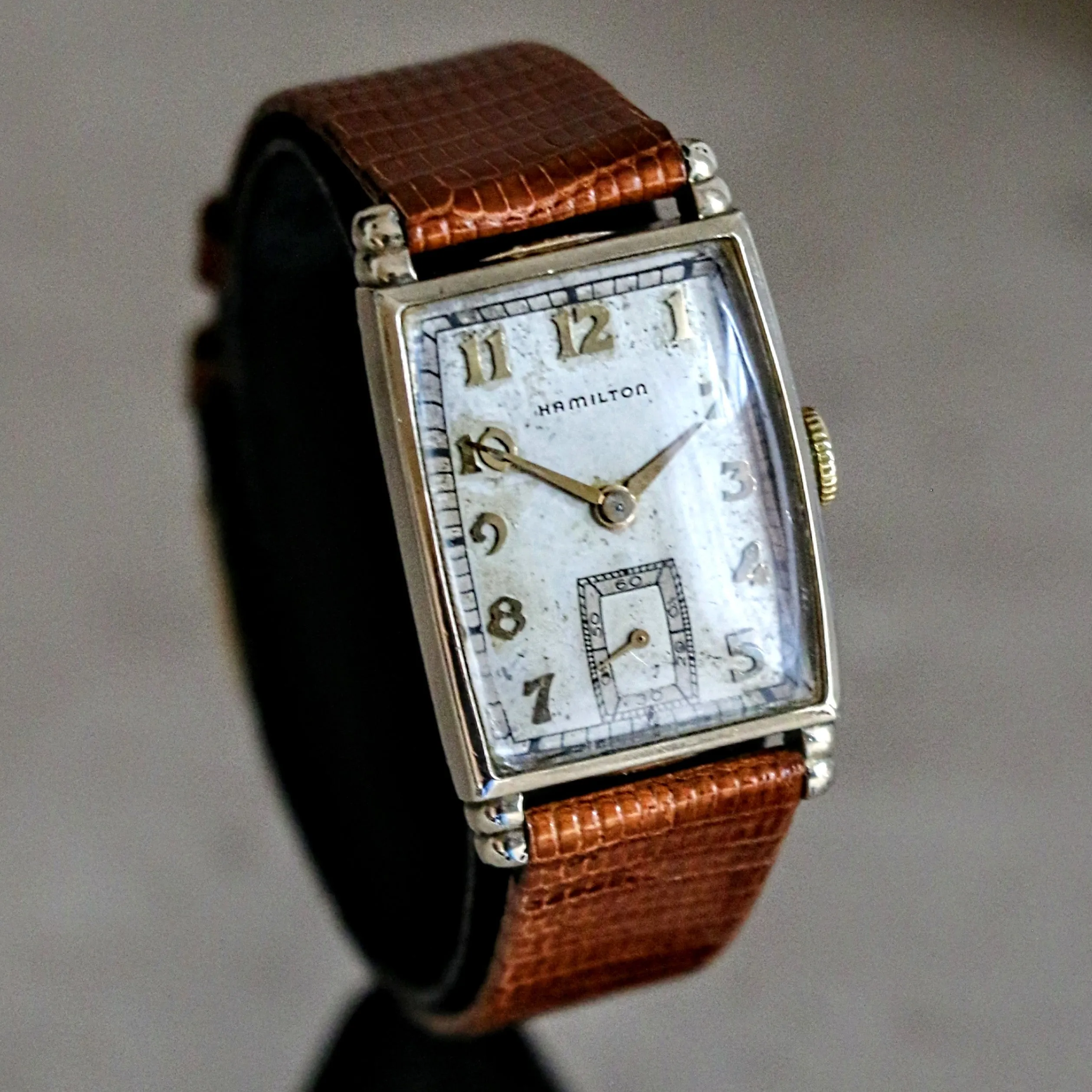 1946 HAMILTON Myron Wristwatch 10K Yellow G.F. Wristwatch U.S.A. Grade 980 Watch