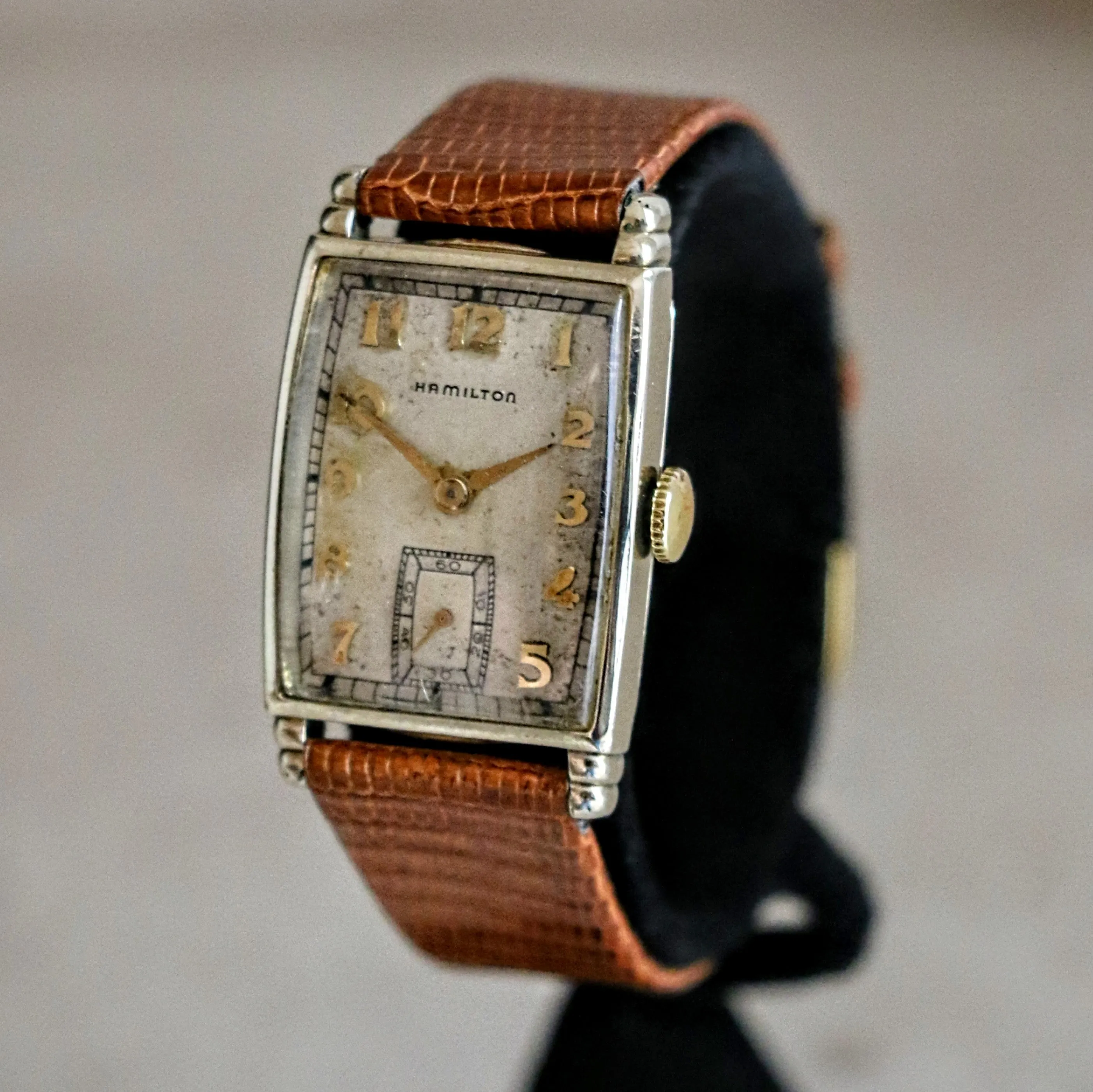 1946 HAMILTON Myron Wristwatch 10K Yellow G.F. Wristwatch U.S.A. Grade 980 Watch