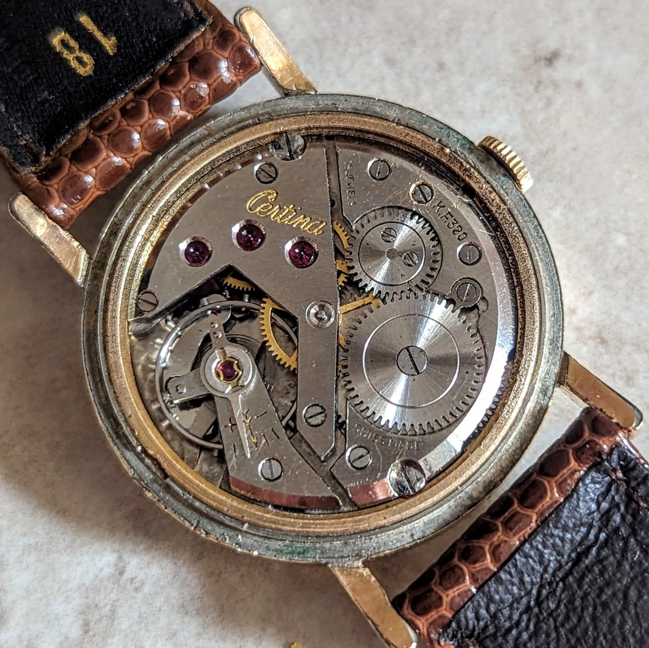 1950’s CERTINA Wristwatch 15 Jewels Cal. K.F.320 Swiss Made Vintage Watch
