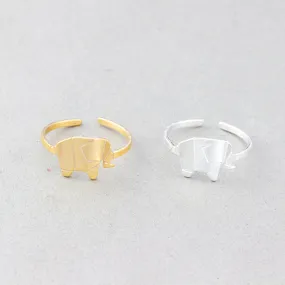 2018 Unique Origami Elephant Rings For Women