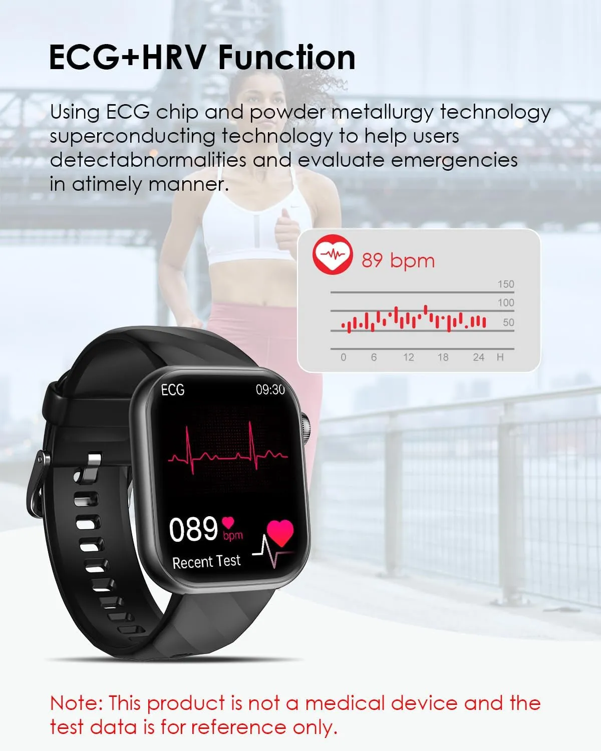 2025 Neu Smartwatch Ekg Hrv/Bmi/Harnsäure/Βιυtｚυcker/Herren Damen, 1.97'' AMOLED Gesundheitsuhr Mit Telefonfunktion, 24H Herzfrequenz/Spo2/Blutdruck Schlafmonitor/Sos-Notruf Fitnessuhr Für Android/Ios