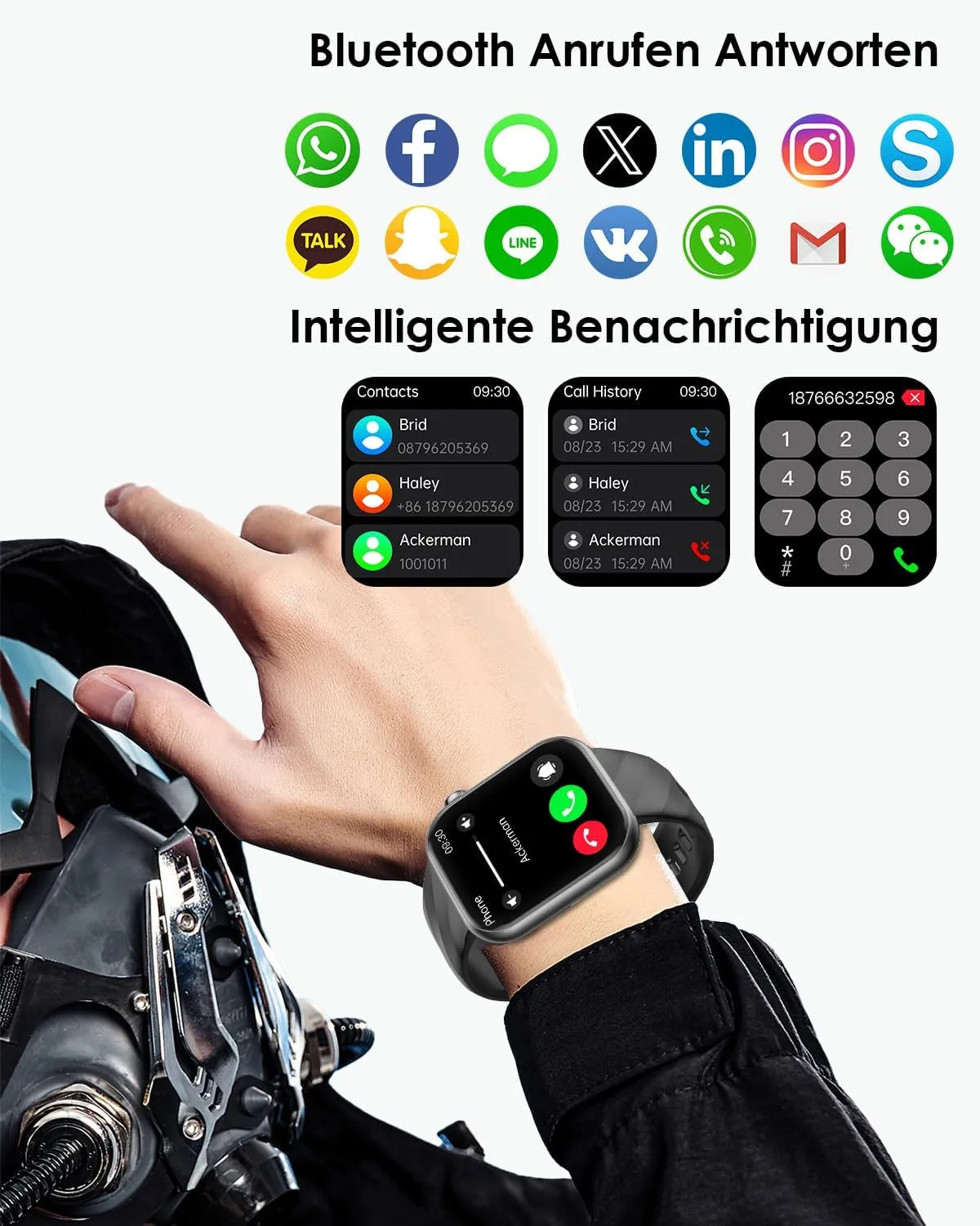 2025 Neu Smartwatch Ekg Hrv/Bmi/Harnsäure/Βιυtｚυcker/Herren Damen, 1.97'' AMOLED Gesundheitsuhr Mit Telefonfunktion, 24H Herzfrequenz/Spo2/Blutdruck Schlafmonitor/Sos-Notruf Fitnessuhr Für Android/Ios
