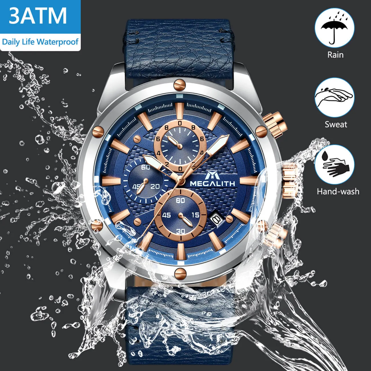 8004M | Quartz Men Watch | Leather Band