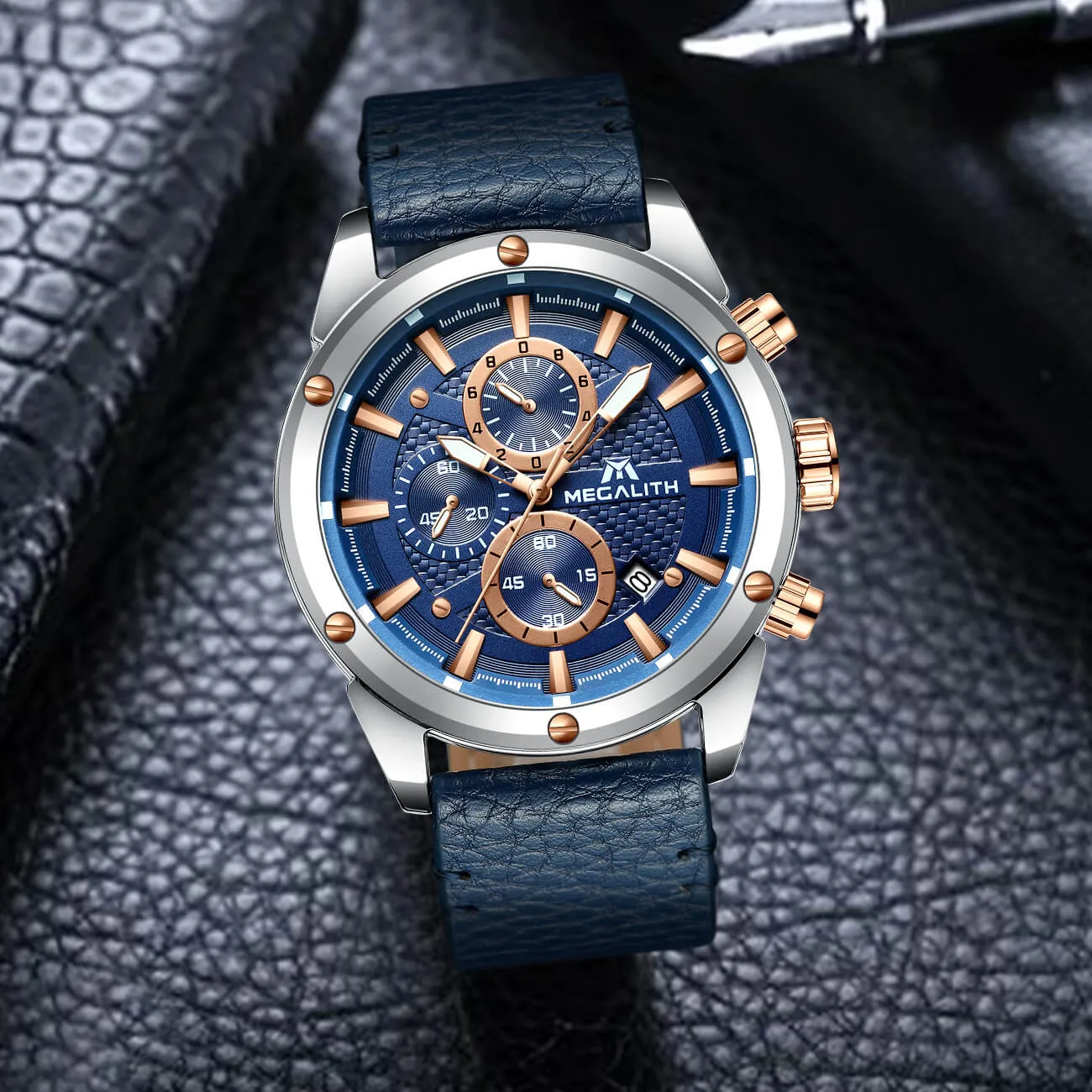 8004M | Quartz Men Watch | Leather Band