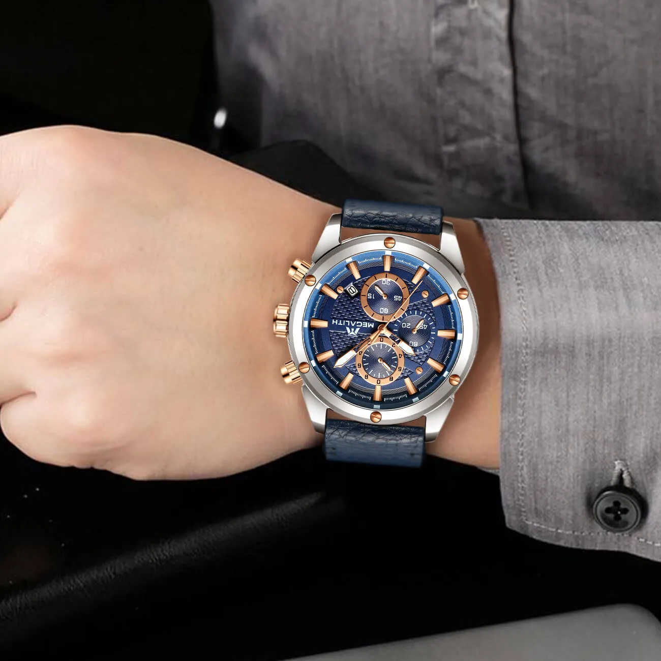 8004M | Quartz Men Watch | Leather Band