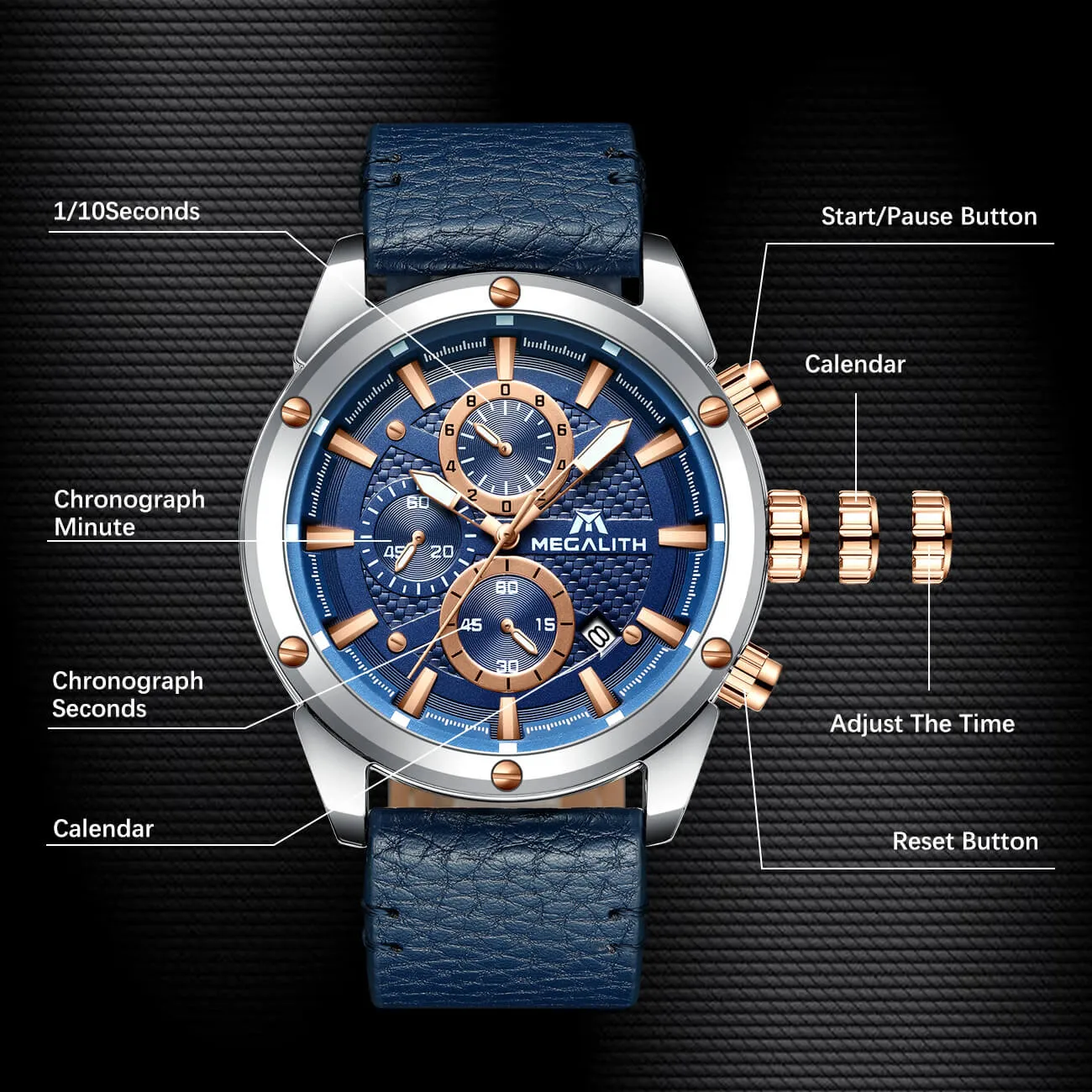 8004M | Quartz Men Watch | Leather Band