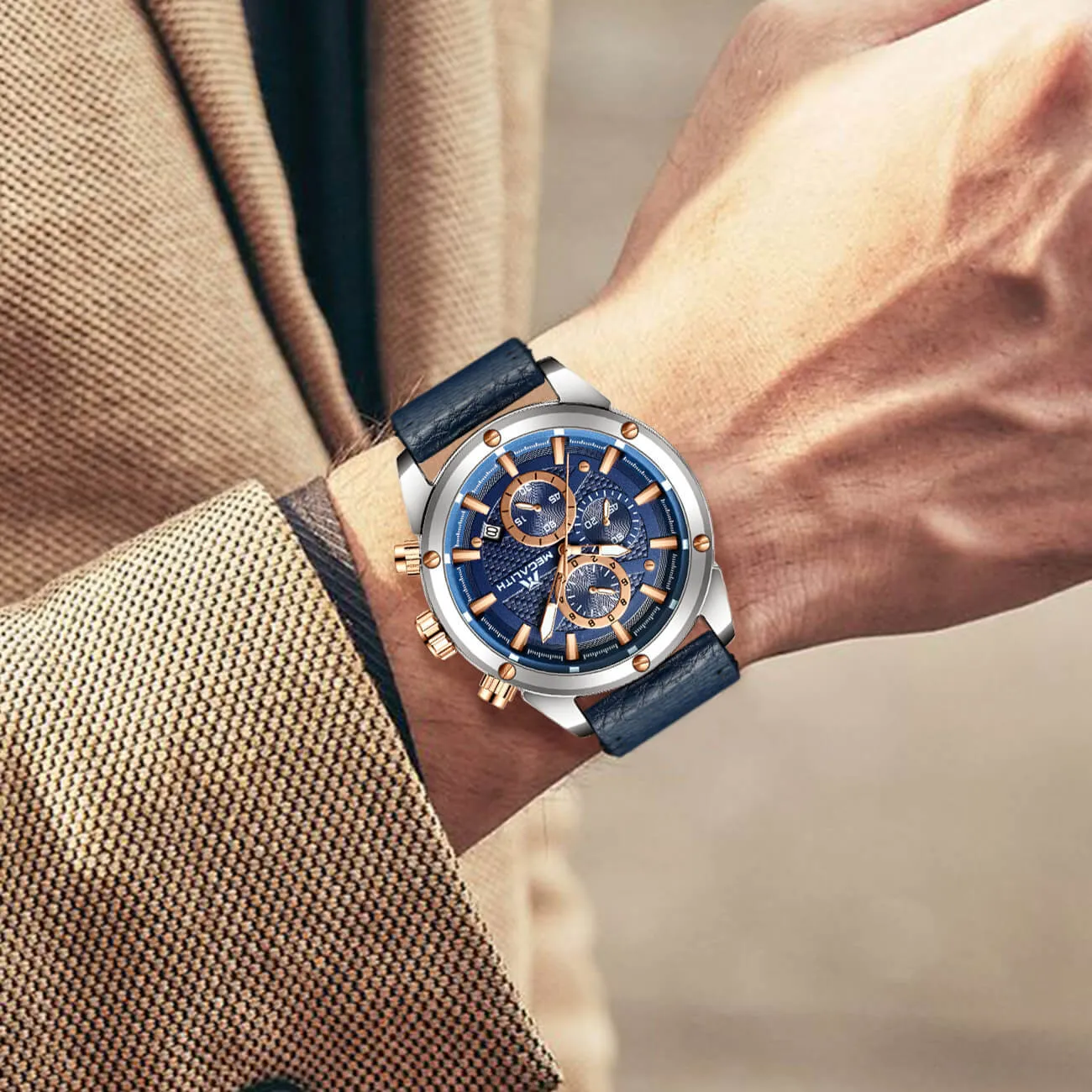 8004M | Quartz Men Watch | Leather Band