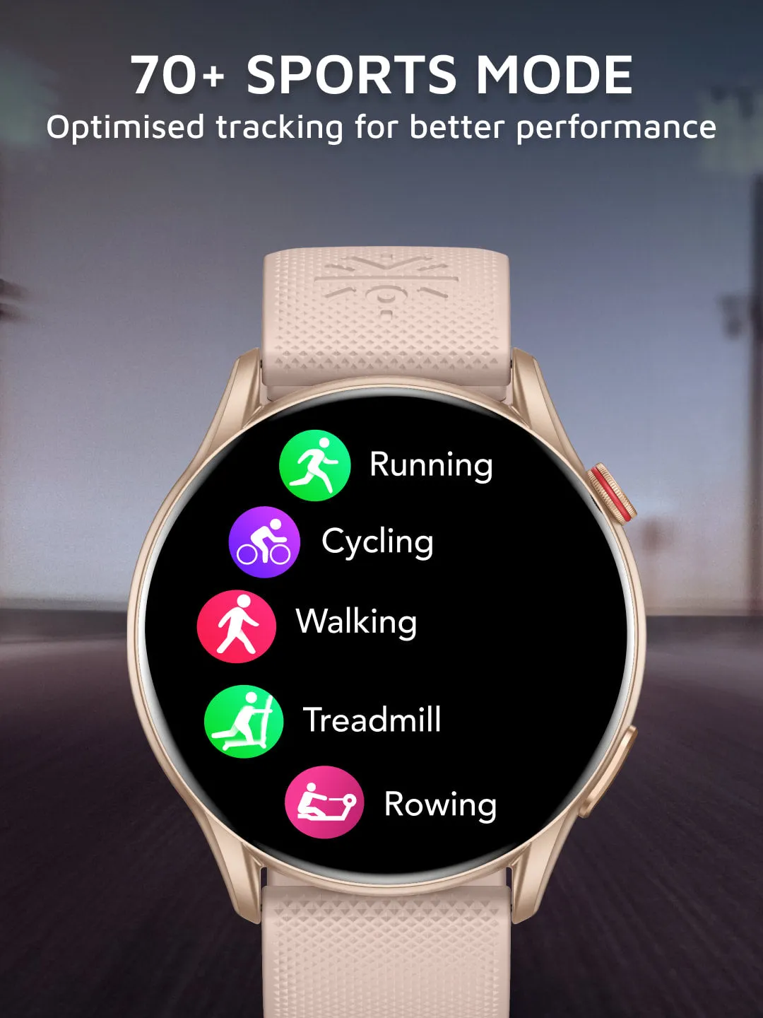 Ace XR 1.43" Super Retina Amoled Display, 466 * 466 Resolution, 850 NITS Peak Brightness, BT Calling, Health Tracking (Rose Gold Silicone Strap)