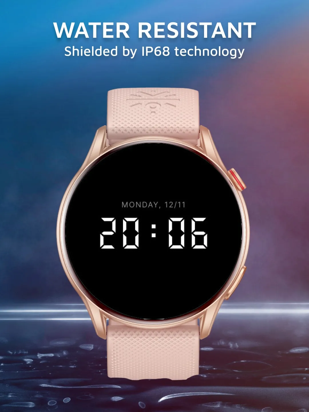 Ace XR 1.43" Super Retina Amoled Display, 466 * 466 Resolution, 850 NITS Peak Brightness, BT Calling, Health Tracking (Rose Gold Silicone Strap)