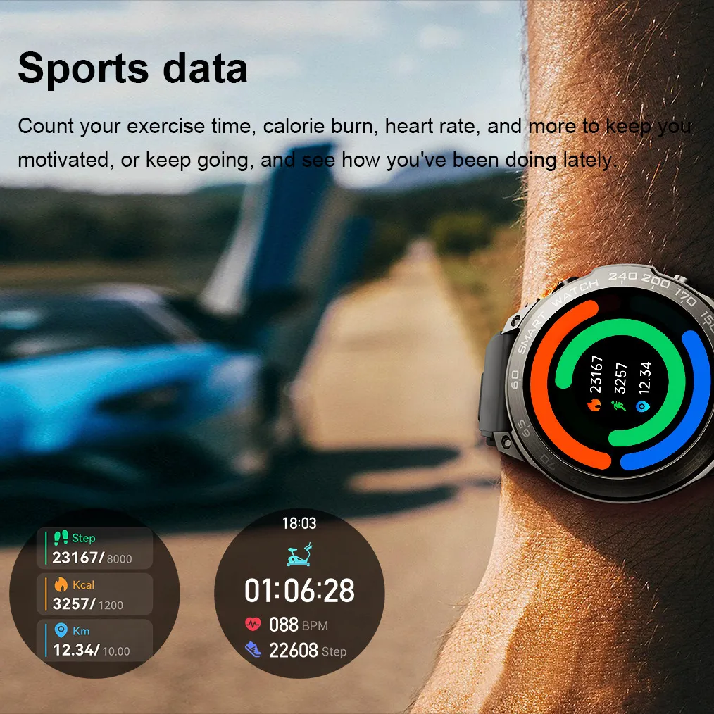 Always-On Display and Multiple Sport Modes -Track Your Workouts and Stay Healthy with Our AMOLED Smartwatch