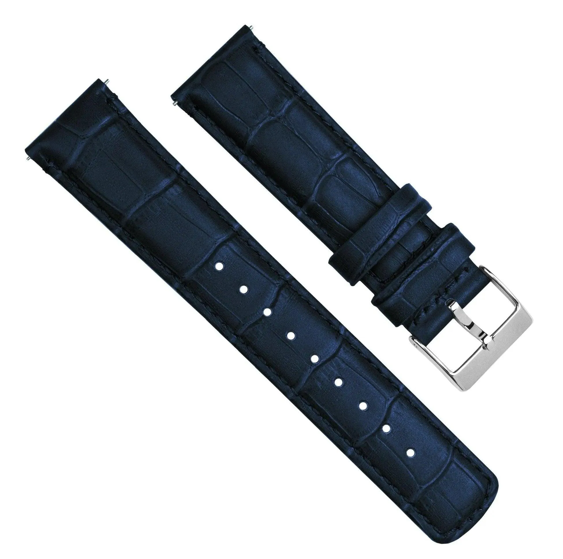 Amazfit Bip | Navy Blue Alligator Grain Leather by Barton Watch Bands