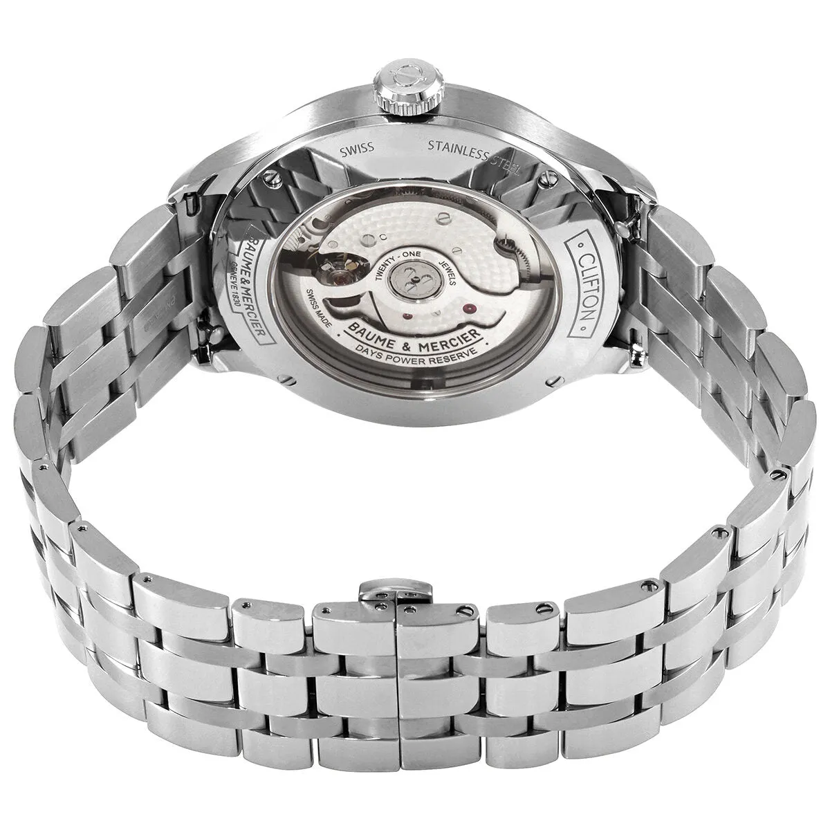 Baume et Mercier Clifton Chronograph Automatic White Dial Men's Watch 10552