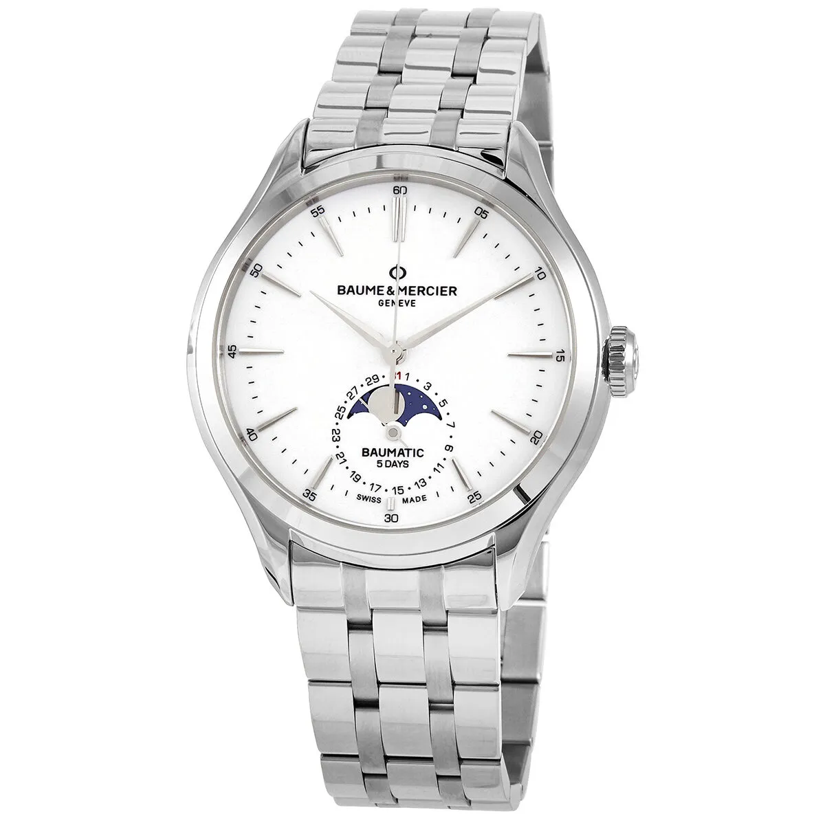 Baume et Mercier Clifton Chronograph Automatic White Dial Men's Watch 10552