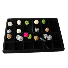 Black Jewelry Display Tray, Velvet Tray, 14" x 9.5"  dsp0005