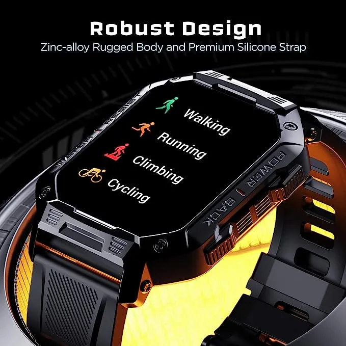 boAt Armour | Military Grade Smartwatch with 1.83" (4.64 cm) HD Display, Bluetooth Calling, Tough & Rugged Display, 100  Watch Faces
