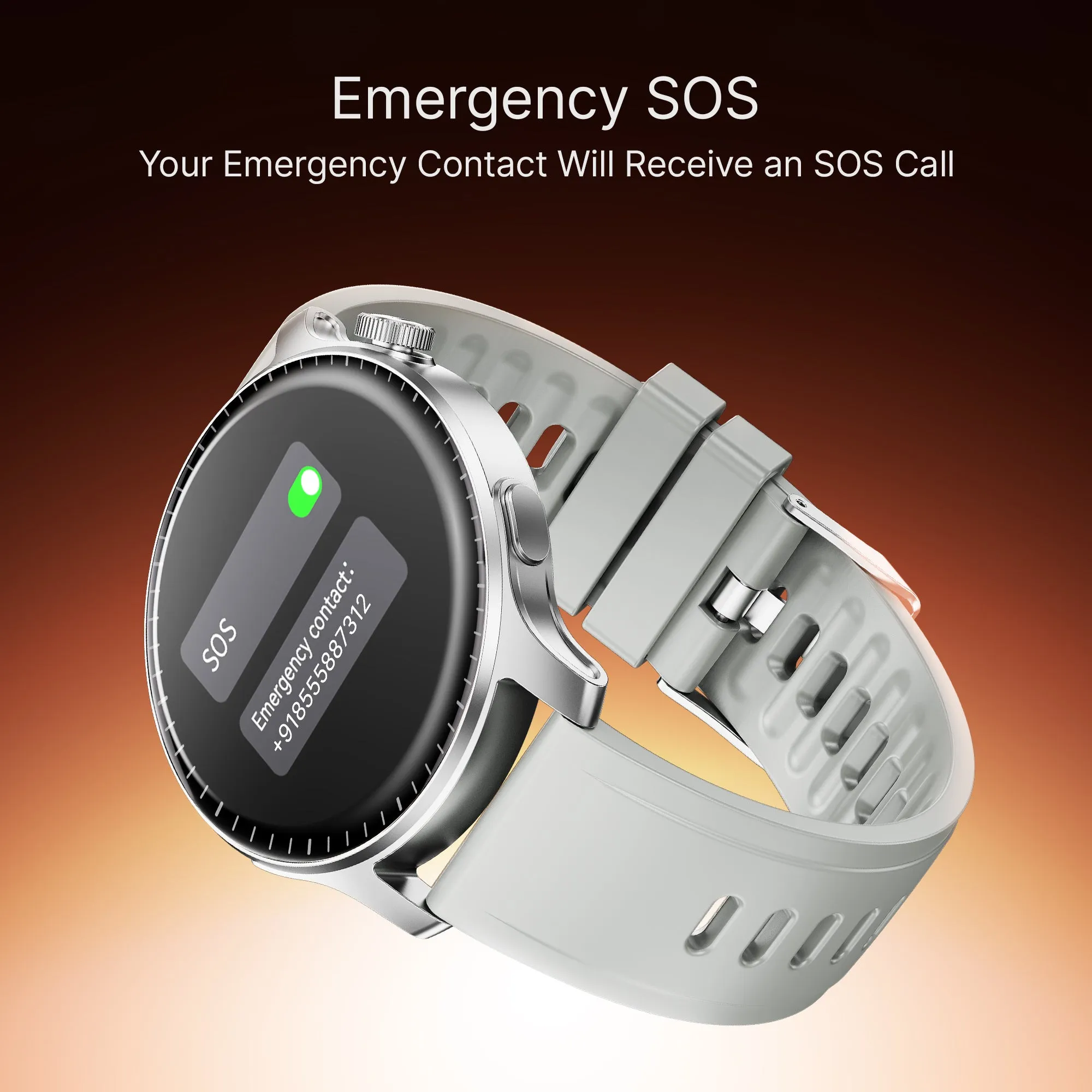 boAt Ultima Prime | Smartwatch with 1.43" AMOLED Display, Cloud Watch Faces, Emergency SOS, BT Calling, Functional Crown