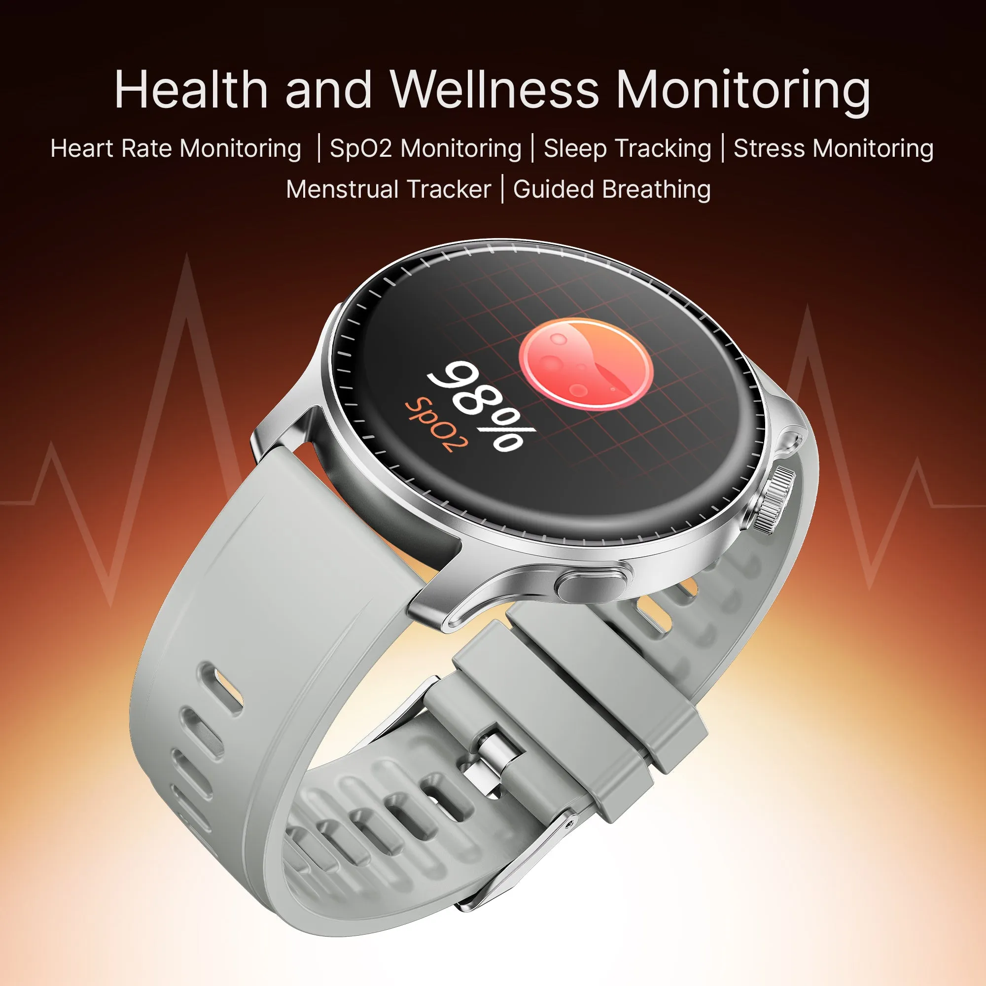 boAt Ultima Prime | Smartwatch with 1.43" AMOLED Display, Cloud Watch Faces, Emergency SOS, BT Calling, Functional Crown