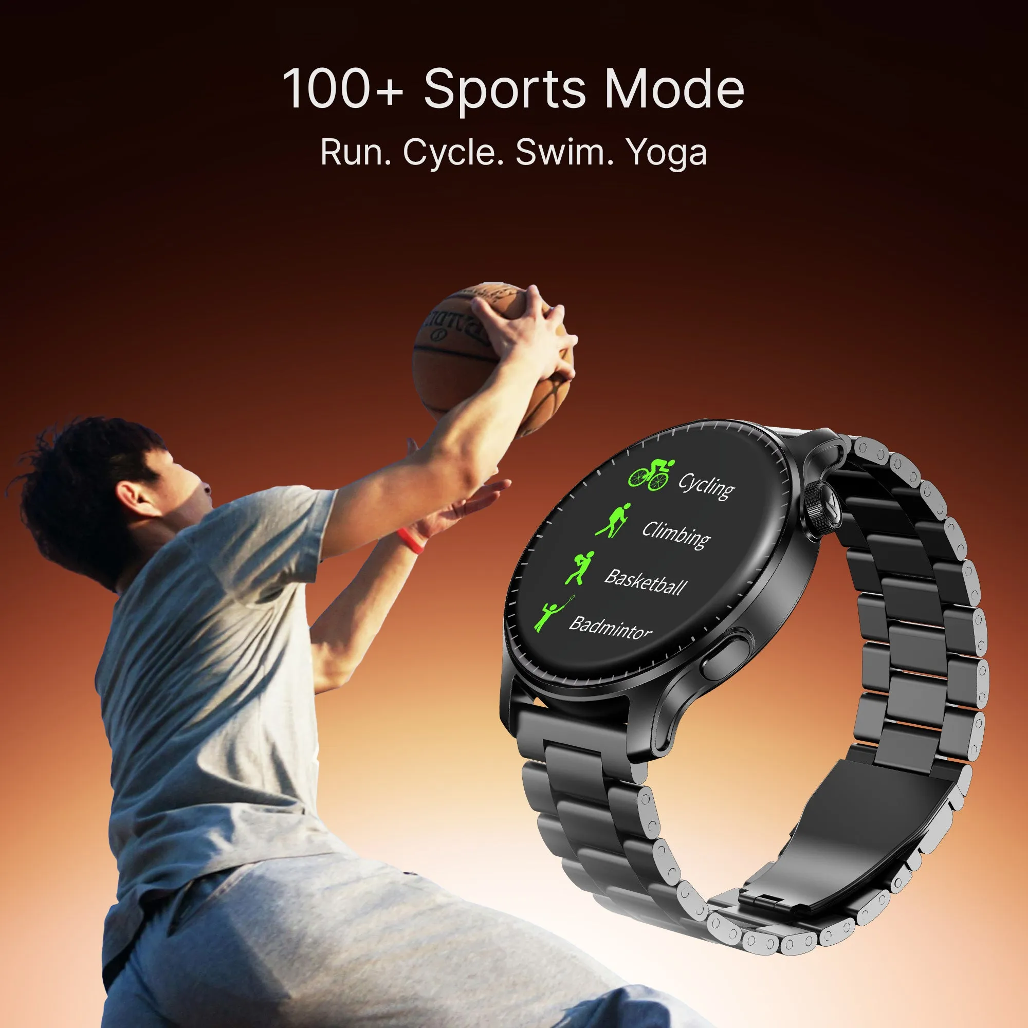 boAt Ultima Prime | Smartwatch with 1.43" AMOLED Display, Cloud Watch Faces, Emergency SOS, BT Calling, Functional Crown
