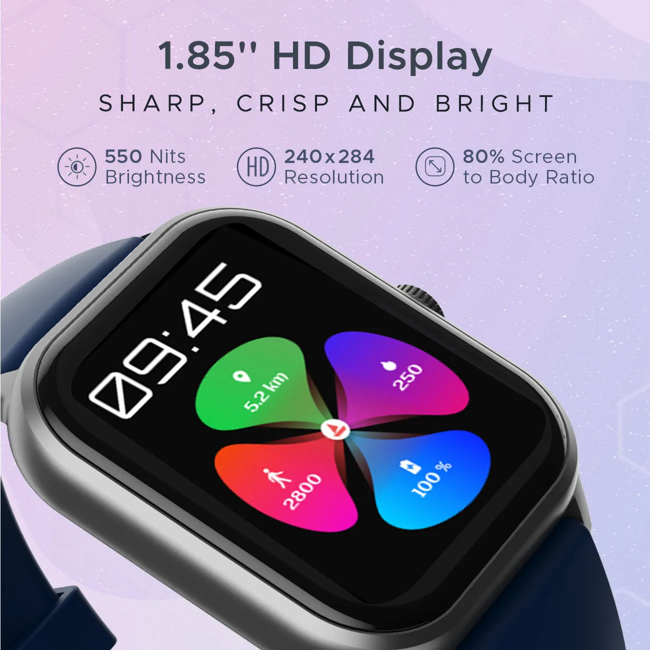 boAt Wave Spin Voice | Smartwatch with 1.85" HD Display, 100  Sports Modes, Functional Crown, Built-in-games