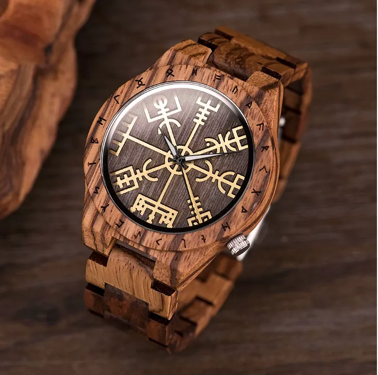 BOBO BIRD VINTAGE PIRATE COMPASS SYMBOL WOODEN WATCHES