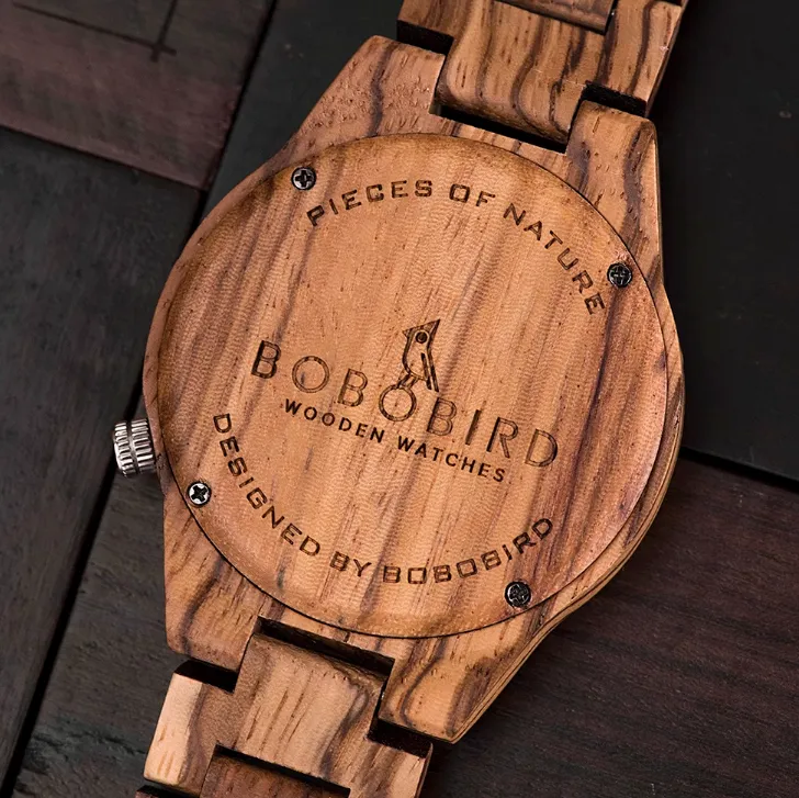 BOBO BIRD VINTAGE PIRATE COMPASS SYMBOL WOODEN WATCHES