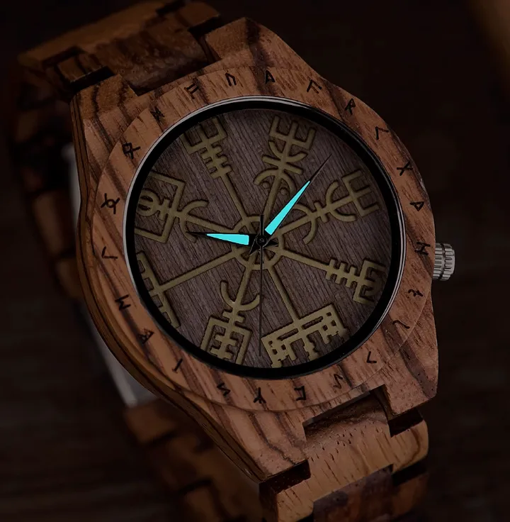 BOBO BIRD VINTAGE PIRATE COMPASS SYMBOL WOODEN WATCHES