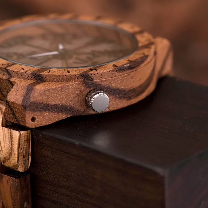 BOBO BIRD VINTAGE PIRATE COMPASS SYMBOL WOODEN WATCHES