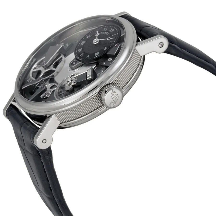 Breguet Tradition Black Skeleton Dial 18kt White Gold Black Leather Men's Watch 7027BBG99V6 7027BB/G9/9V6