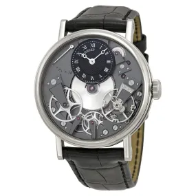 Breguet Tradition Black Skeleton Dial 18kt White Gold Black Leather Men's Watch 7027BBG99V6 7027BB/G9/9V6