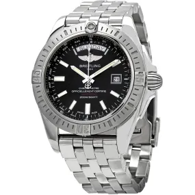 Breitling Galactic 44 Day & Date Automatic Black Dial Men's Watch A453201A/BG10-375A