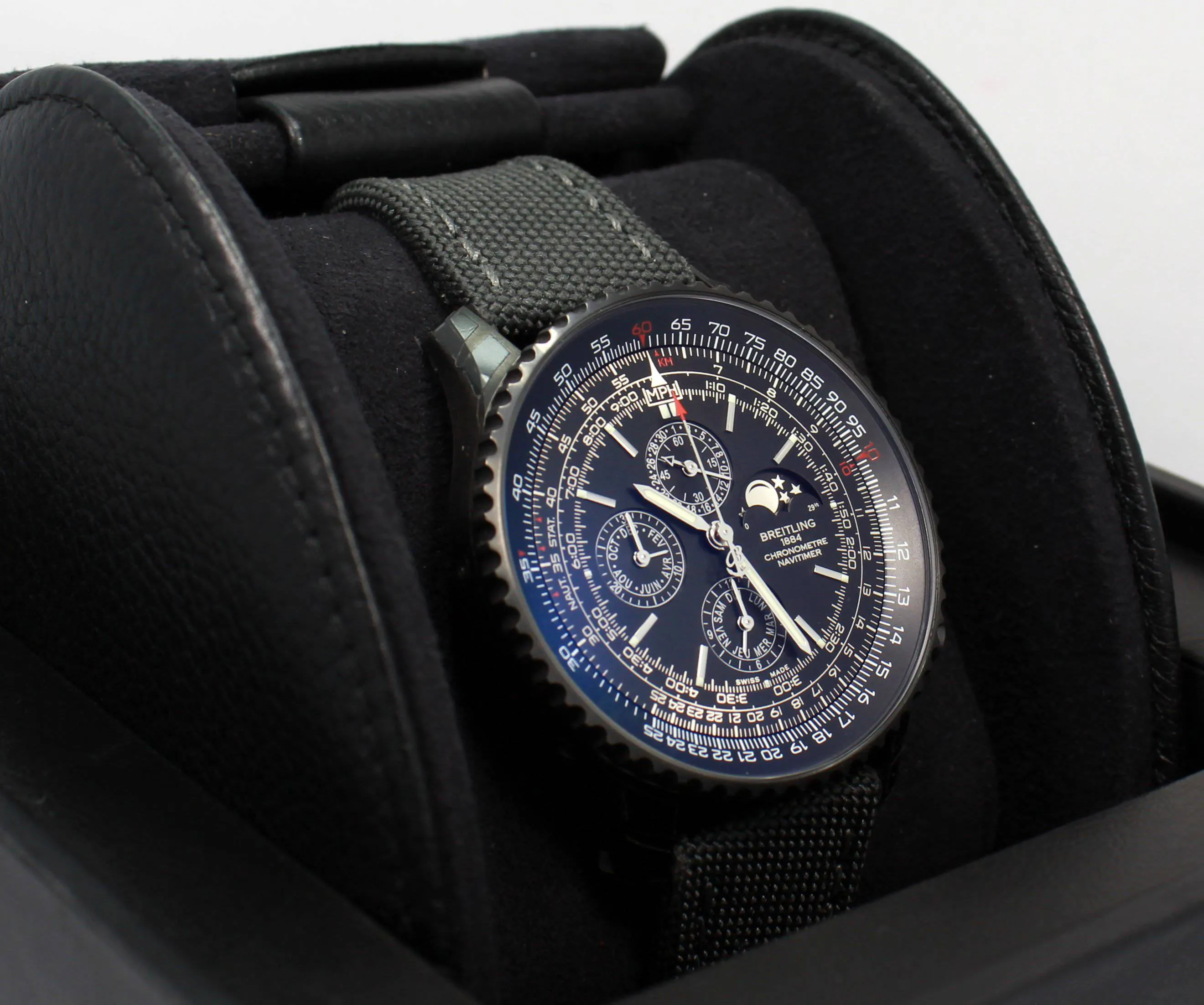 BREITLING Navitimer 1461 m1938022/bd20 LIMITED EDITION 48mm Black Steel Chronograph Moon Phase NEW