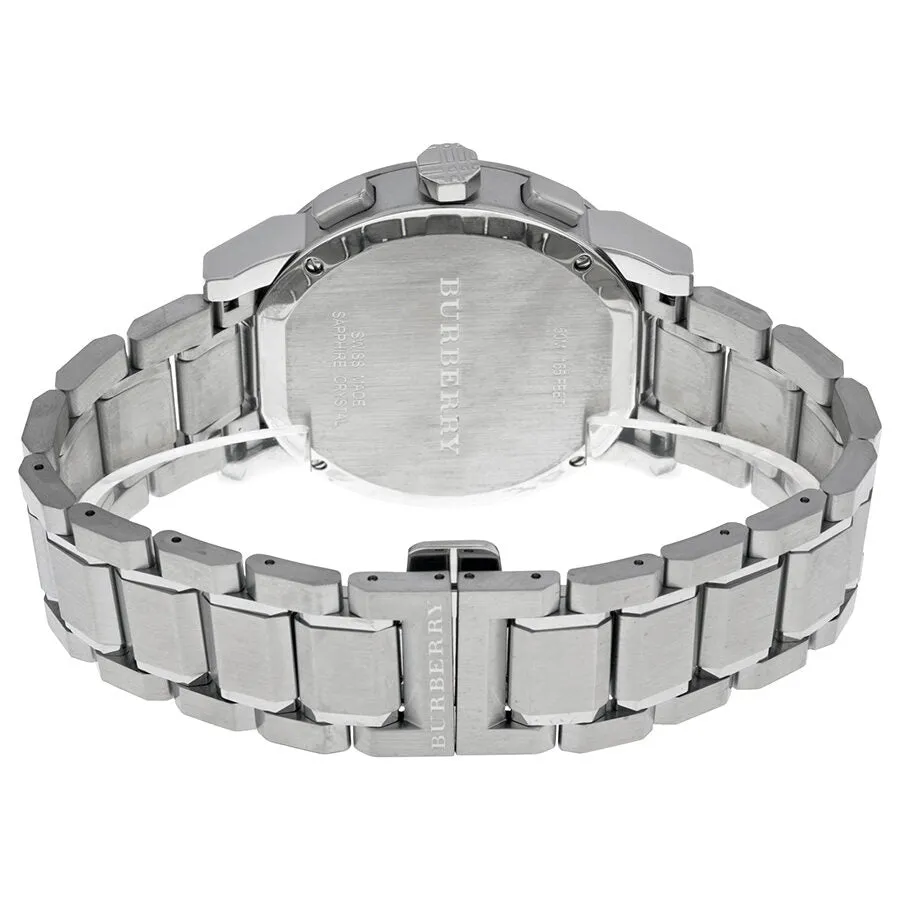 Burberry Silver Dial Chronograph Stainless Steel Men's Watch BU9350
