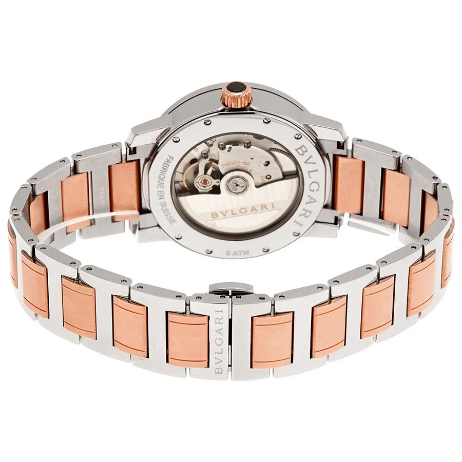 Bvlgari Bvlgari Two-tone Gold Bracelet White Dial Automatic Men's Watch 102108
