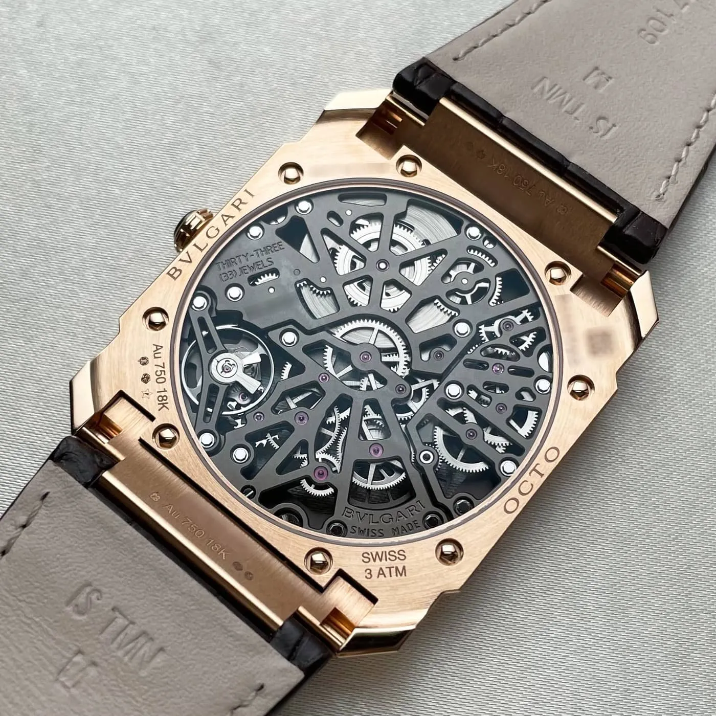 Bvlgari Octo Finissimo Skeleton 8 Days 18K Rose Gold Men's Watch
