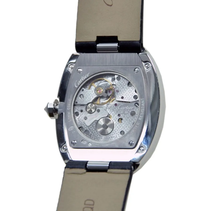Cartier Baignoire Manual Wind Diamond Bezel 18 kt White Gold Ladies Watch WB520009