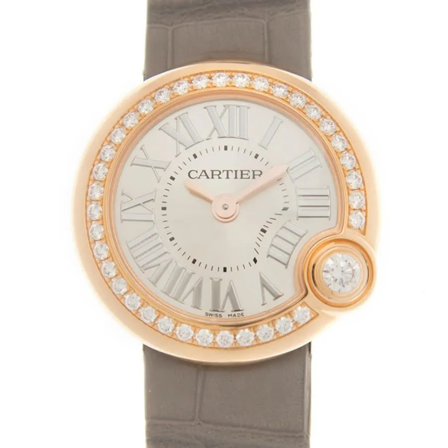 Cartier Ballon Blanc De Cartier Quartz Diamond Silver Dial Ladies Watch WJBL0006